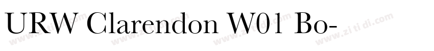 URW Clarendon W01 Bo字体转换